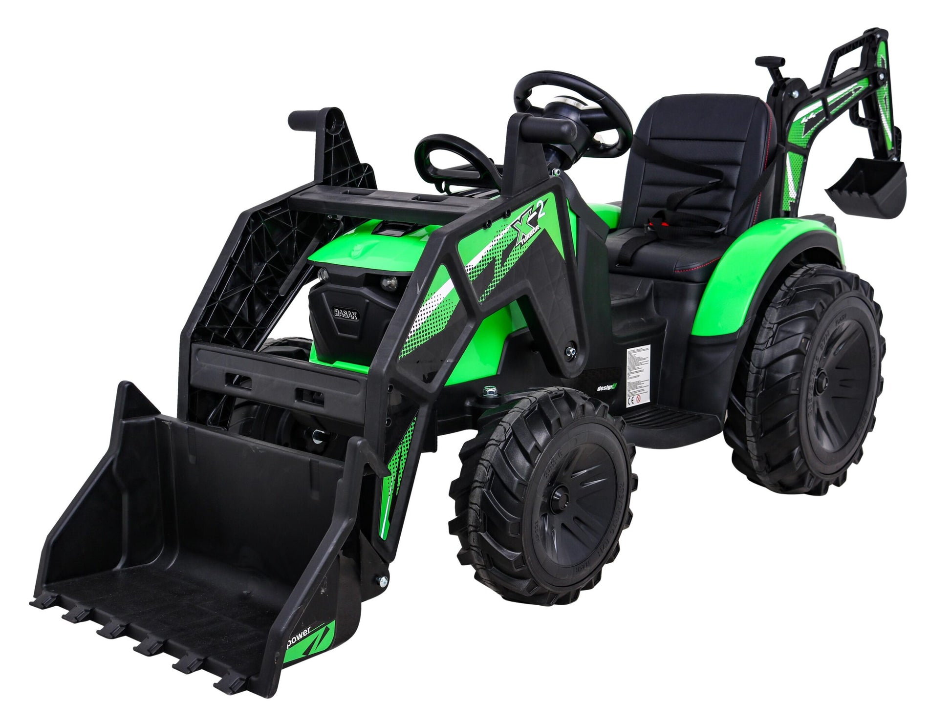 Bager na akumulator s prikolicom 720-T 4x4- zeleni