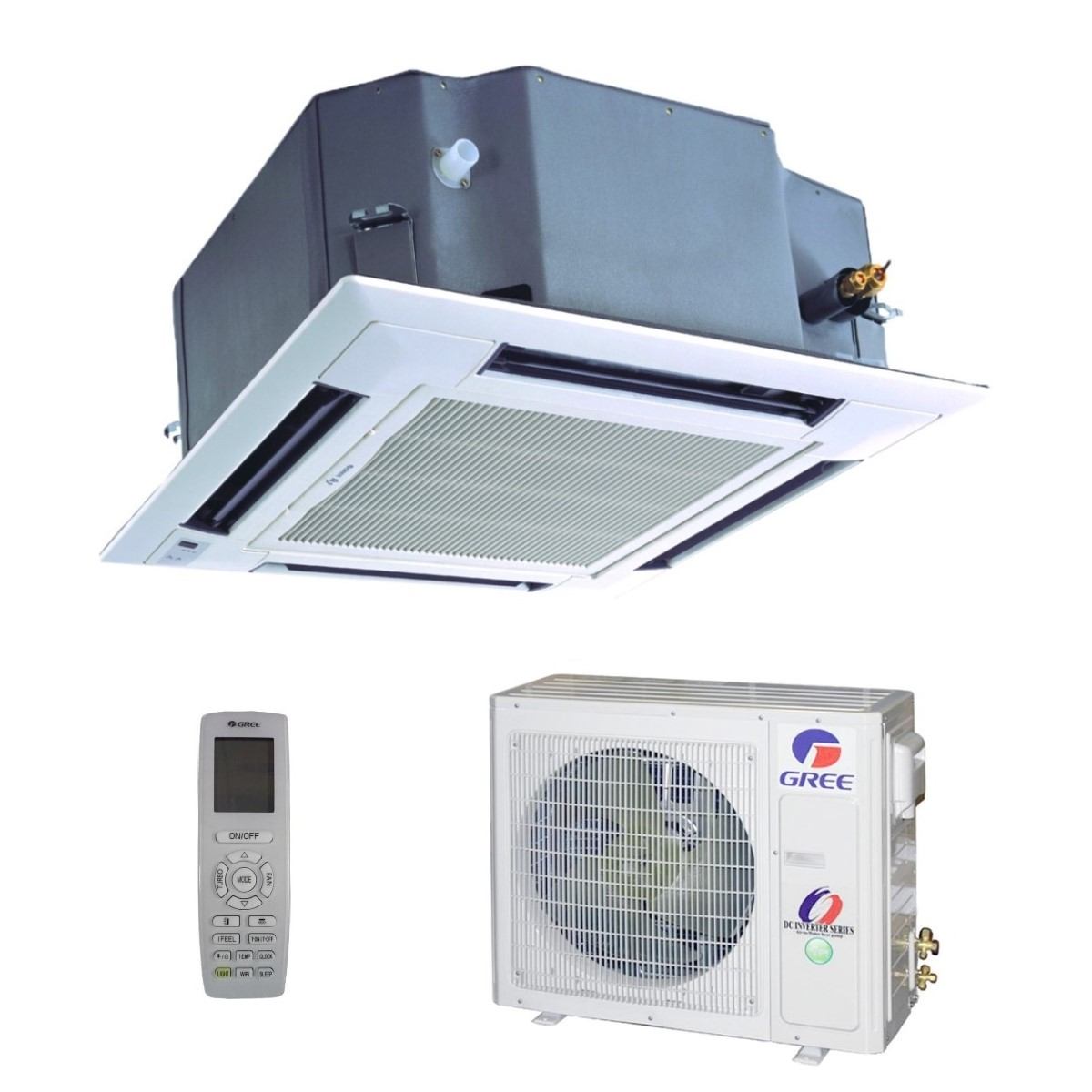 Gree kazetni klima uređaj 10,0kW GUD100T(A-S)/GUD100W(NhA-S), za prostor do 100m2, A+ energetska klasa