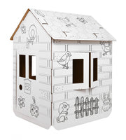 House XXL with a car 3D coloring book for children