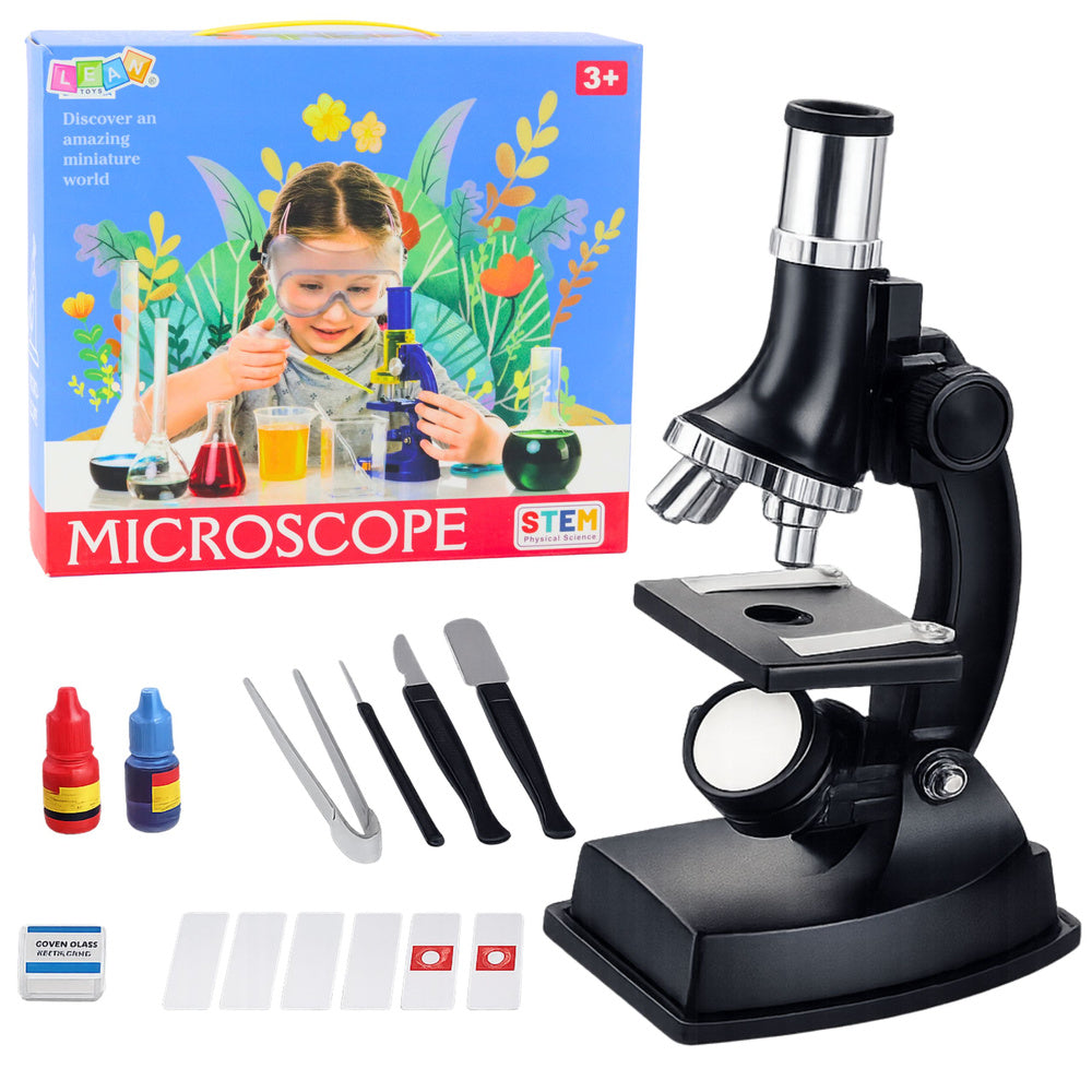 Edukativni mikroskop za djecu STEM 300x - crni