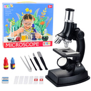 Edukativni mikroskop za djecu STEM 300x - crni