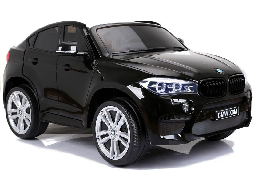 Licencirani auto na akumulator BMW X6M - dvosjed - crni/lakirani