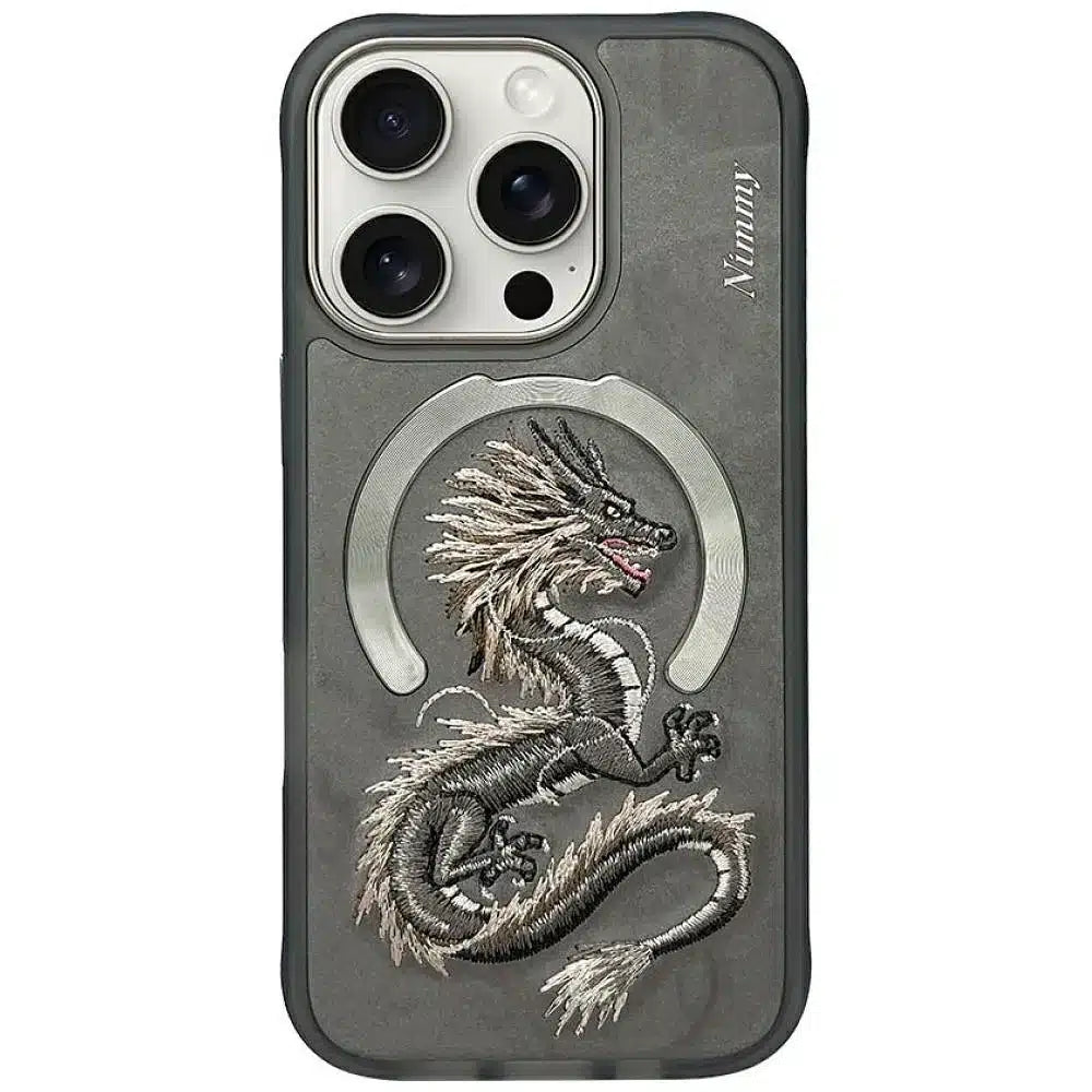 NIMMY DRAGON maskica kompatibilna s MagSafeom za iPhone 16 Pro Max siva