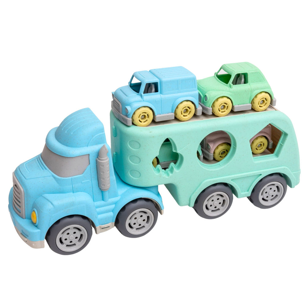 Truck Tow Truck Educational Sorter With Cars Blocks Pastel BIO Plastic