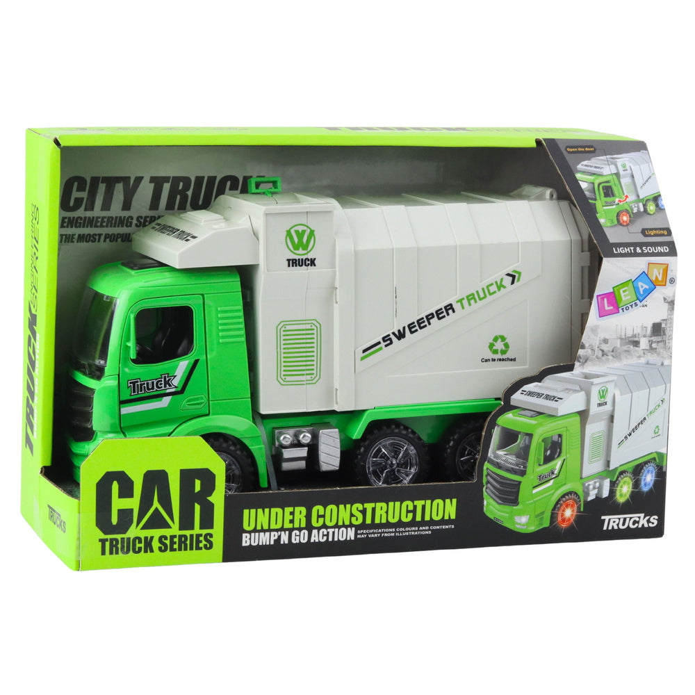Garbage Truck City Lights Sounds Green