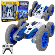 Remote Controlled Stunt Car RC Lights Smoke Drift 360° Blue
