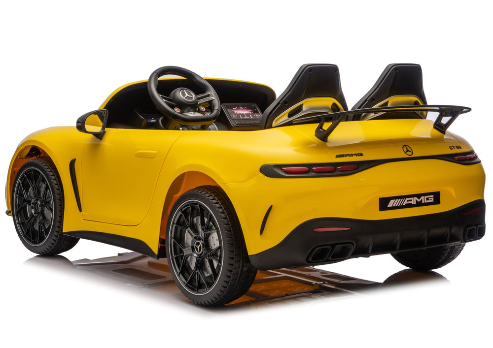 Licencirani auto na akumulator Mercedes GT63 AMG DK-GT63 24V - dvosjed - žuti