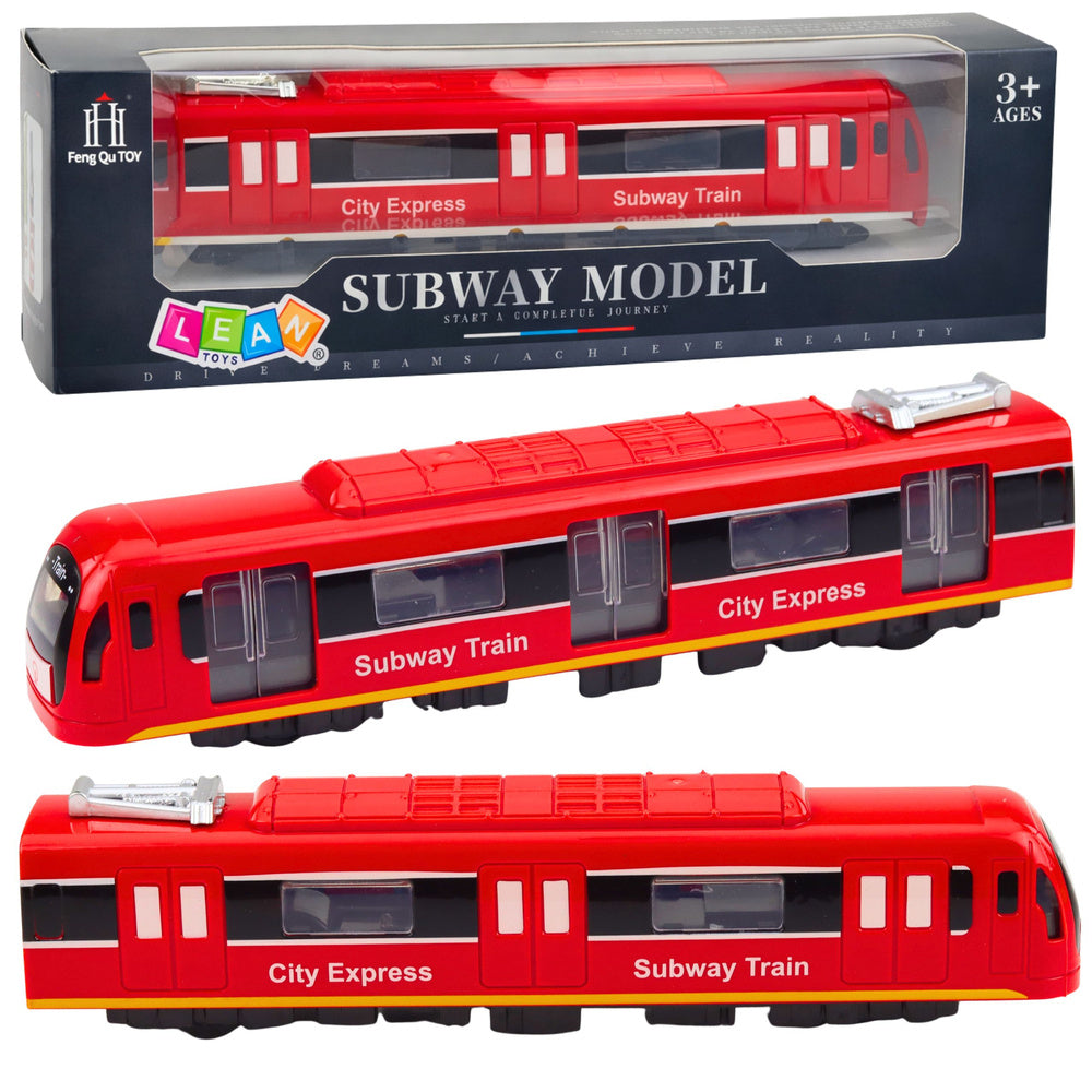 Metro Train City Express Opening Doors Lights Sounds Red