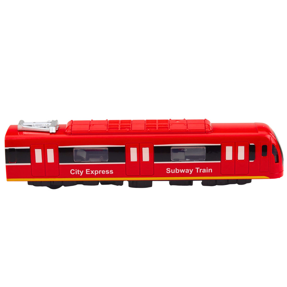 Metro Train City Express Opening Doors Lights Sounds Red