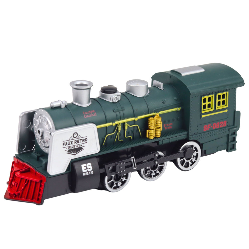 Classic Locomotive Obstacle Sensor Smoke Lights Sounds Green