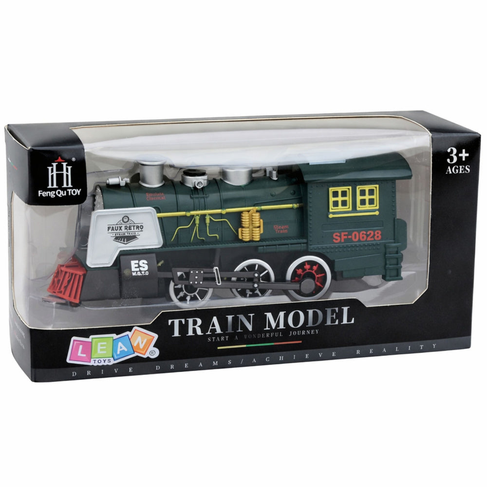 Classic Locomotive Obstacle Sensor Smoke Lights Sounds Green