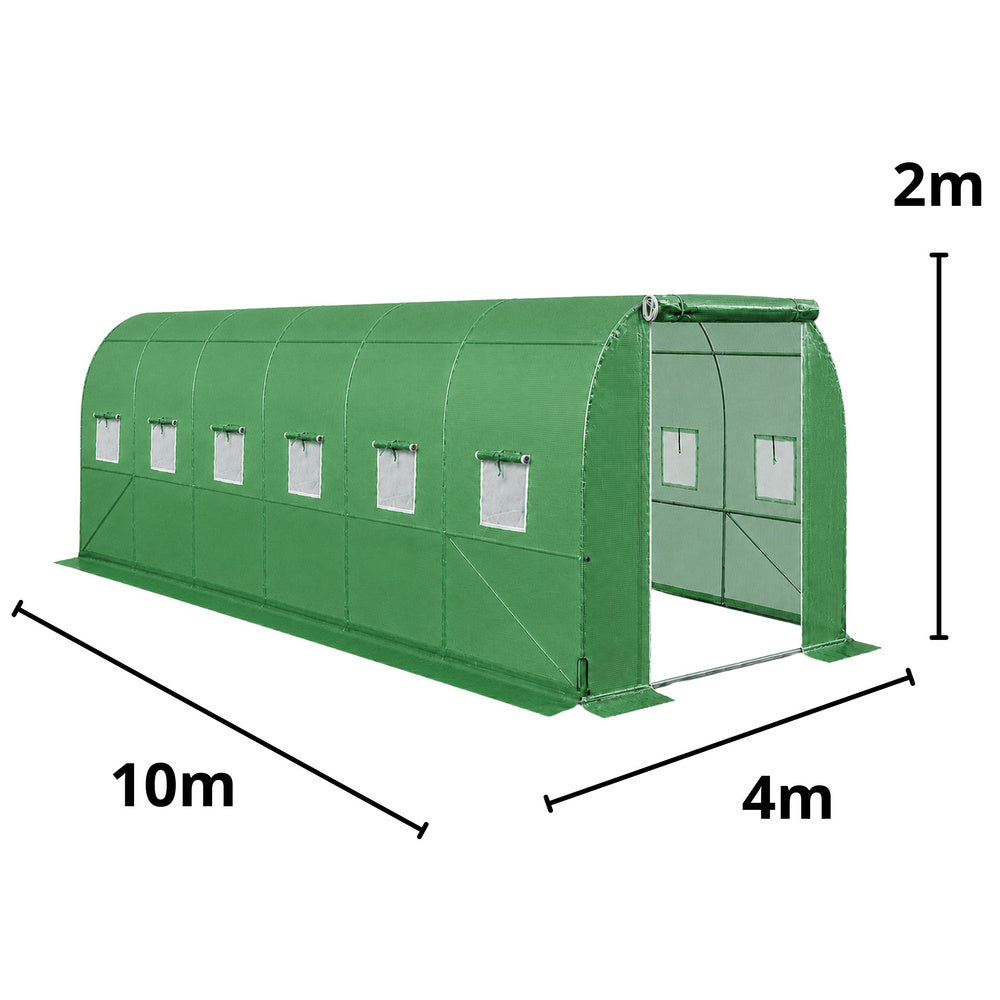 Vrtni plastenik PRO Frame 25MM 10x4x2M 40M² - zeleni