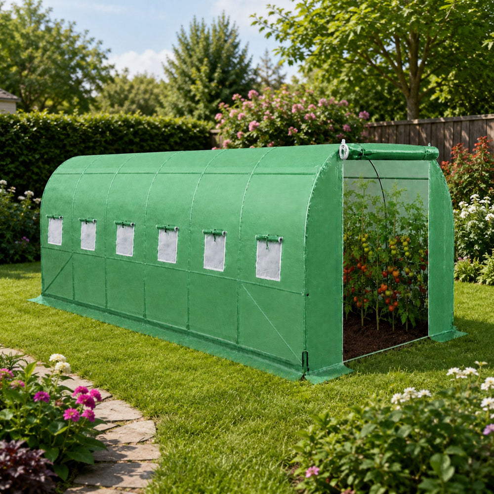 Vrtni plastenik PRO Frame 25MM 10x4x2M 40M² - zeleni