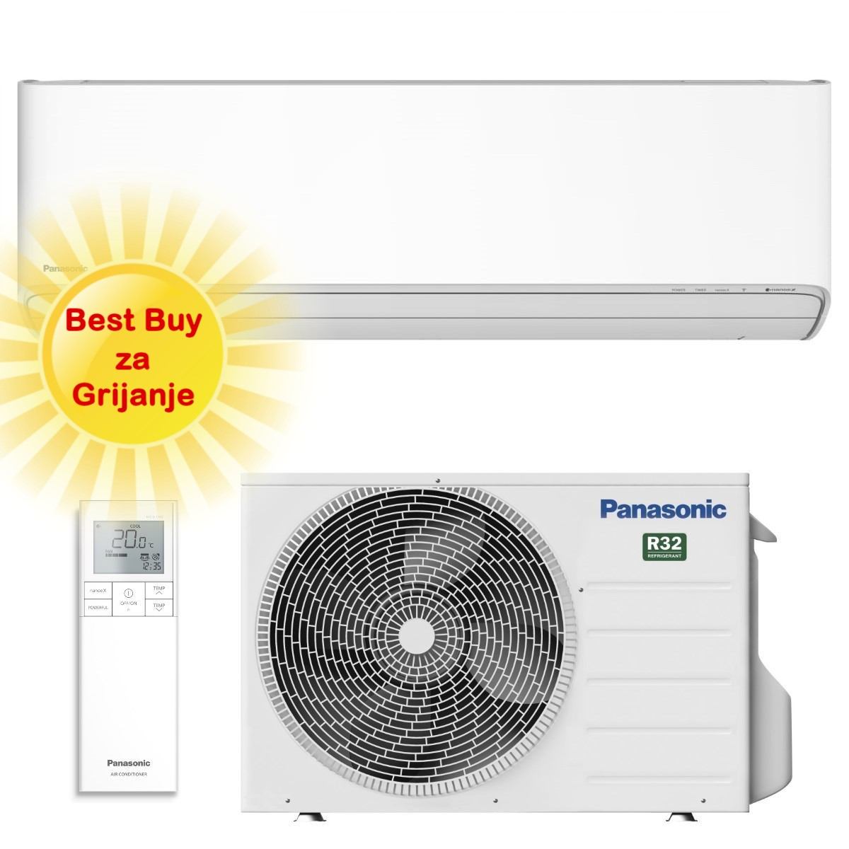 PANASONIC KLIMA UREĐAJ 2,5kW KIT-Z25ZKE - Etherea Inverter +, za prostor do 30m2, A+++ energetska klasa, R-32