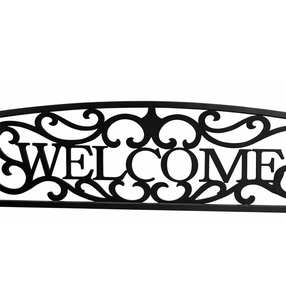 Vrtna metalna klupa s naslonom WELCOME - 127 cm