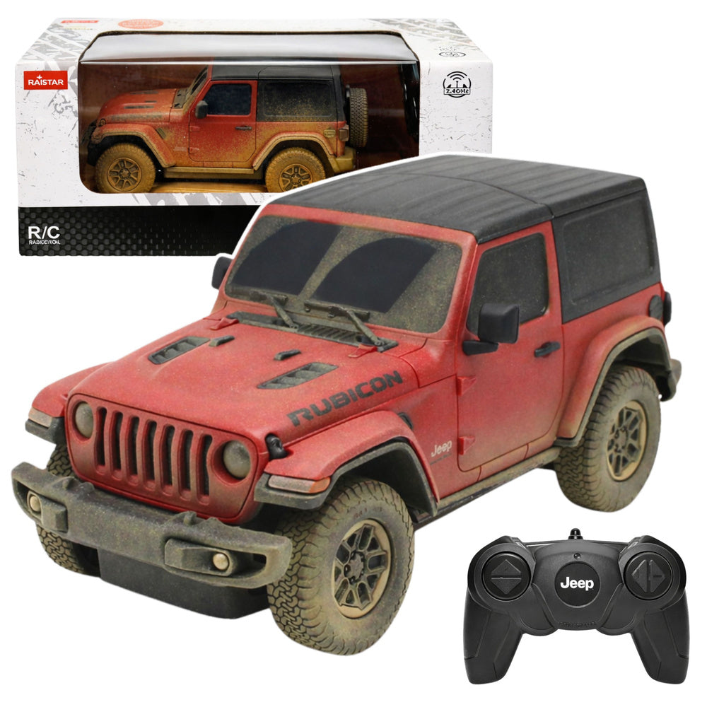 Licencirani auto na daljinsko upravljanje JEEP Wrangler Rubicon-Muddy Rastar 1:24 - crveni