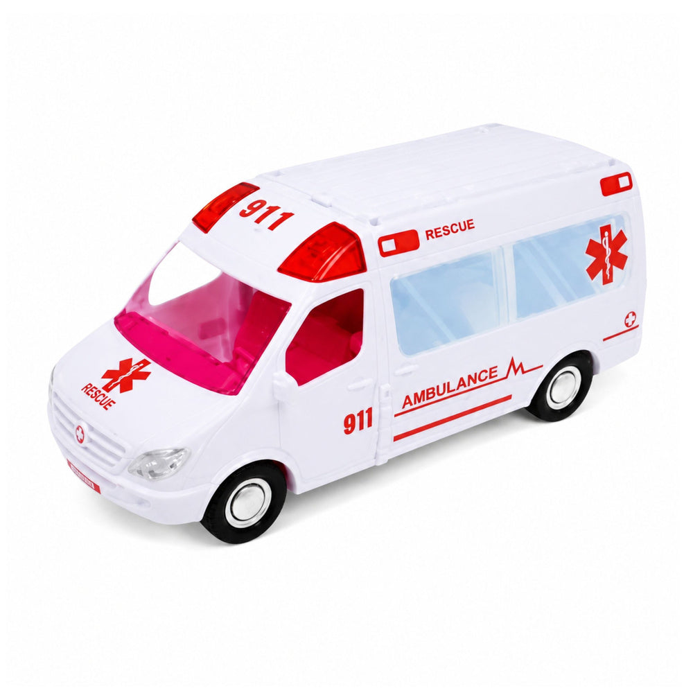 Foldable Ambulance For Dolls Hospital Mini Doll Accessories 11 pcs.