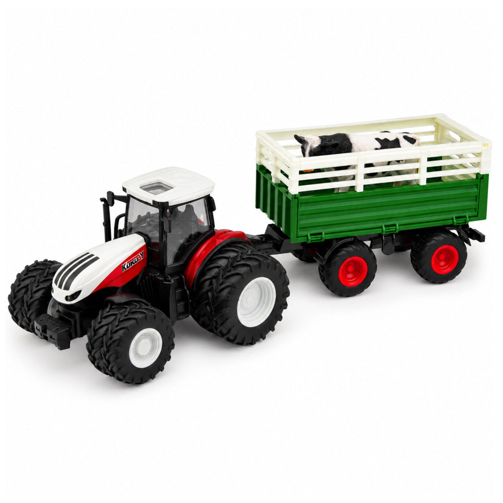 Remote Controlled RC Farm Tractor with Trailer Cow Figure 1:24