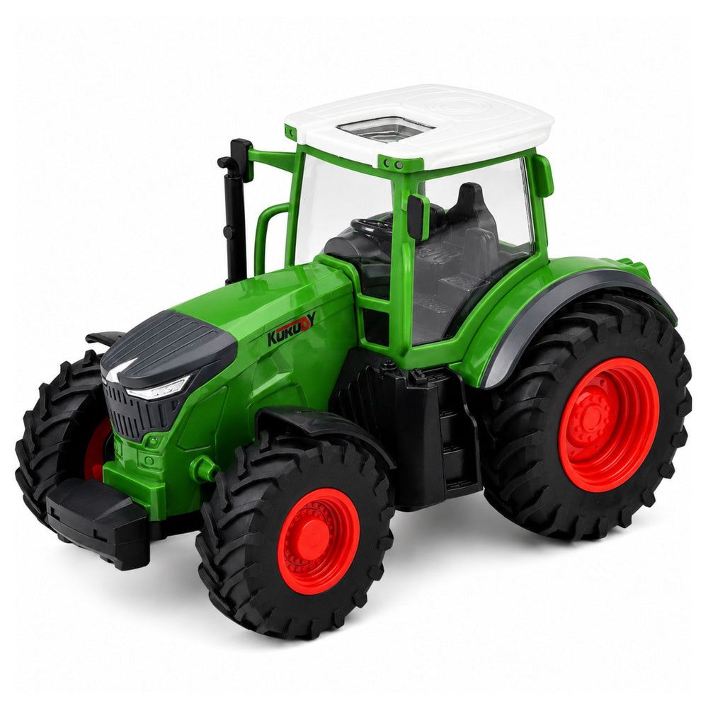 Remote Controlled RC Agricultural Tractor with Tipper Trailer and Lights 1:24