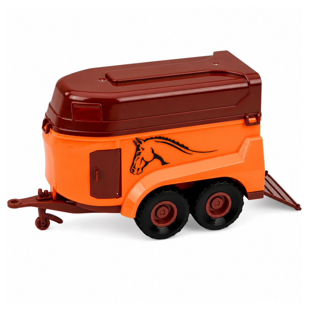 Tractor with Trailer for Transporting Horse Figurine Lights Sounds 3 pcs.