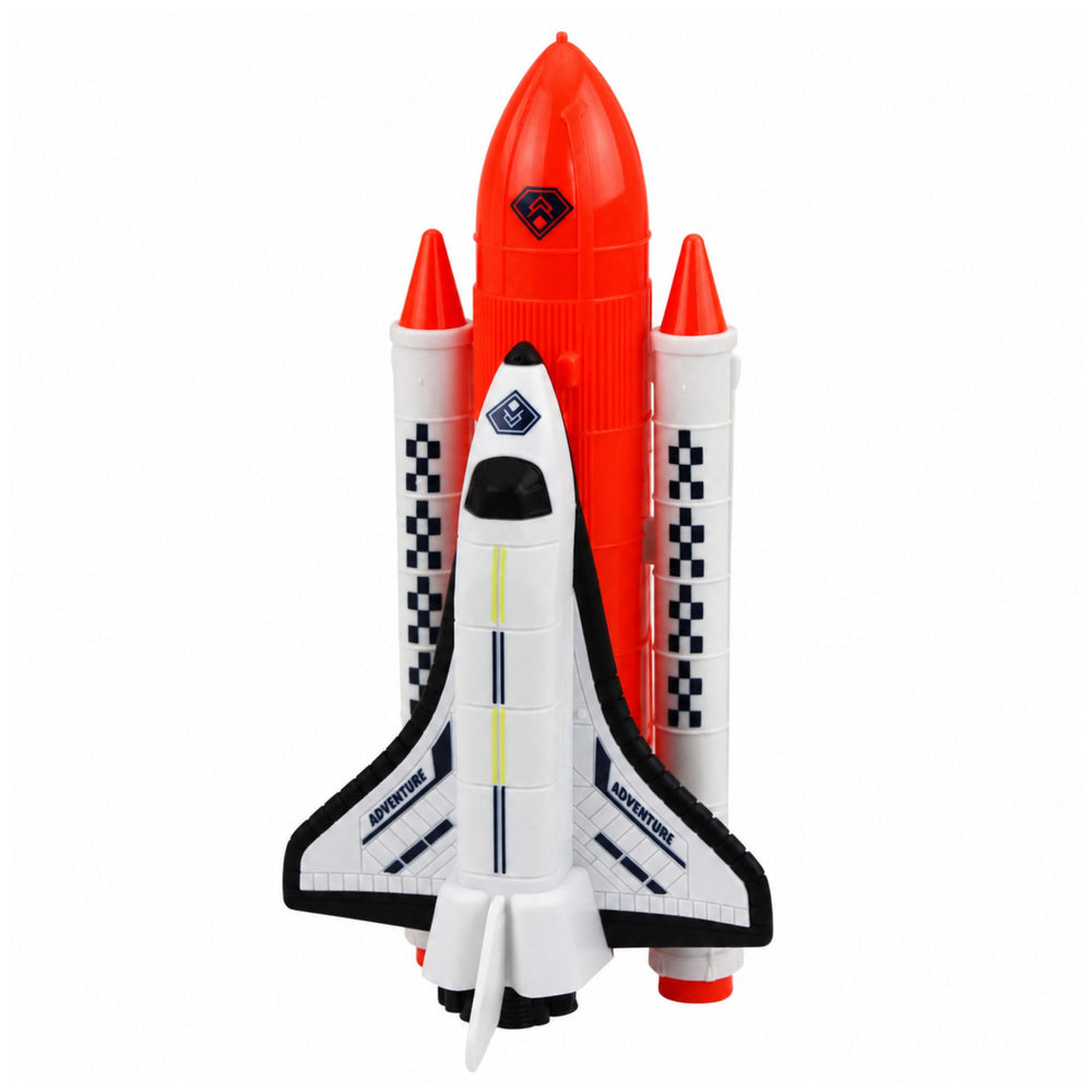 Svemirska raketa za igru sa svemirskim vozilom i astronautom - plavo/bijelo/narančasti