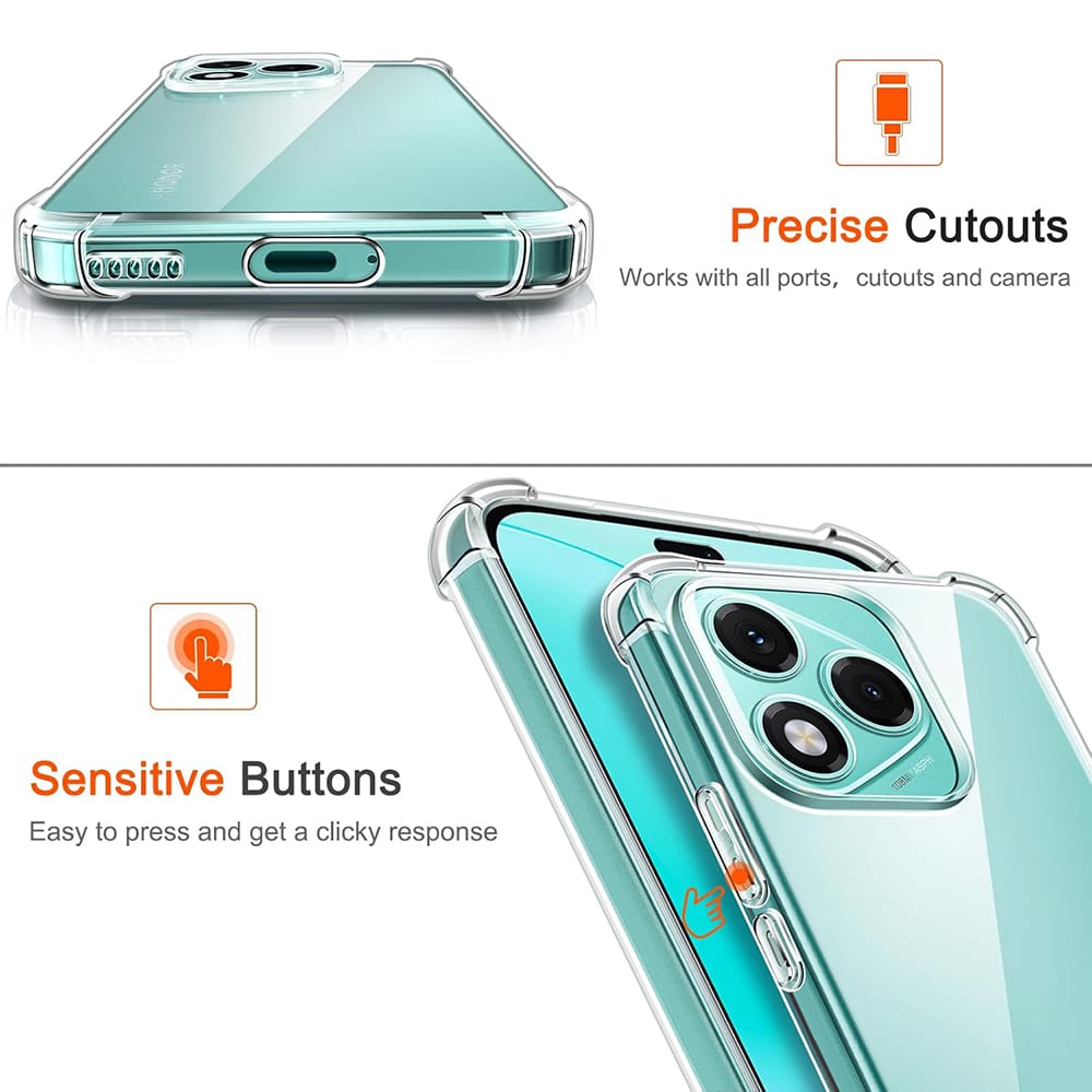 Techsuit Shockproof Clear Silicone prozirna maskica otporna na udarce za Honor 600 Lite