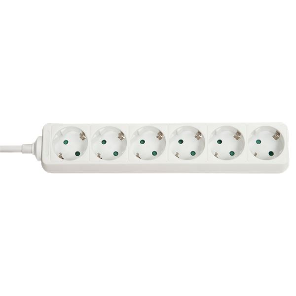 Lindy 73102 produžni kabel 6 utičnice naizmjenične struje U zatvorenom Bijelo