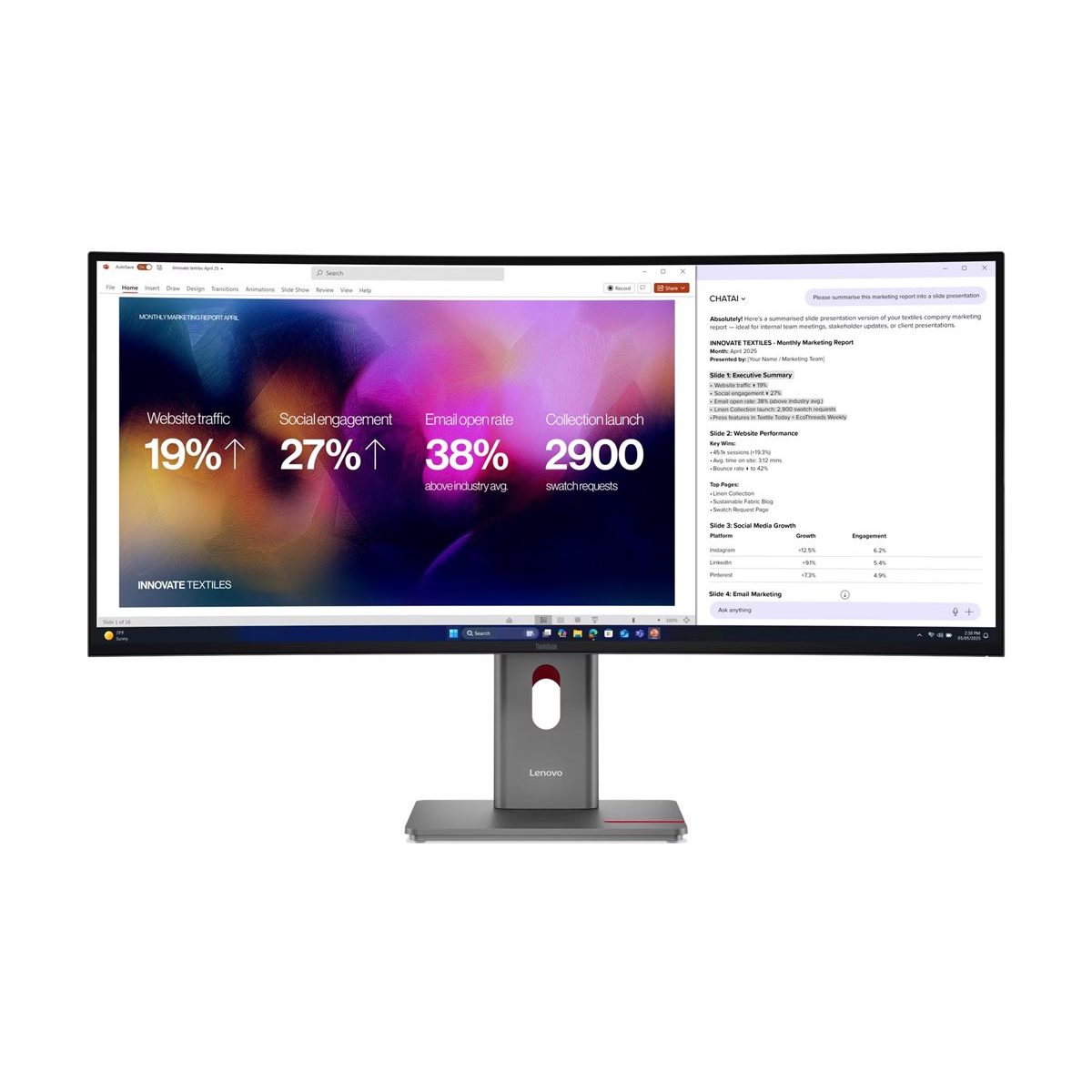 Lenovo ThinkVision P40WD-40 računalni monitor 100,8 cm (39.7") 5120 x 2160 pikseli LCD Crno