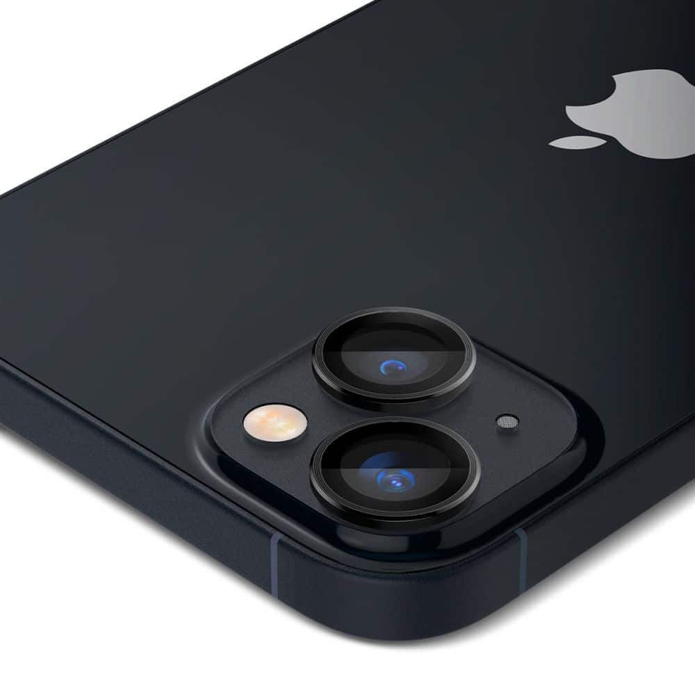 SPIGEN OPTIK.TR EZ FIT ZAŠTITNO KALJENO STAKLO ZA KAMERU 2-KOM ZA IPHONE 14 / 14 PLUS/ 15 / 15 PLUS CRNO