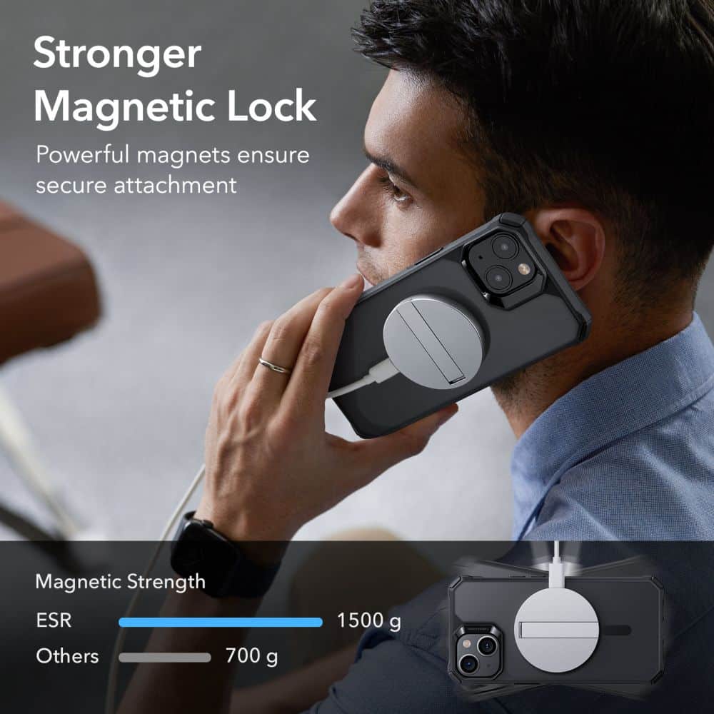 ESR AIR ARMOR HALOLOCK MAGSAFE MASKA ZA IPHONE 14 PLUS FROSTED BLACK