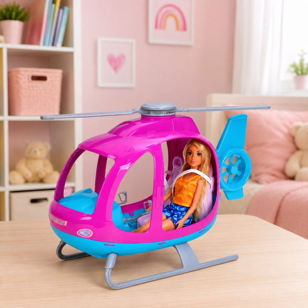 Anlily Doll Set Large Helicopter Movable Propellers Purple Set
