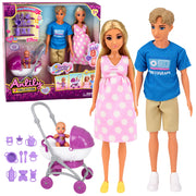 Anlily Pregnant Dolls Family Baby Child Stroller Accessories