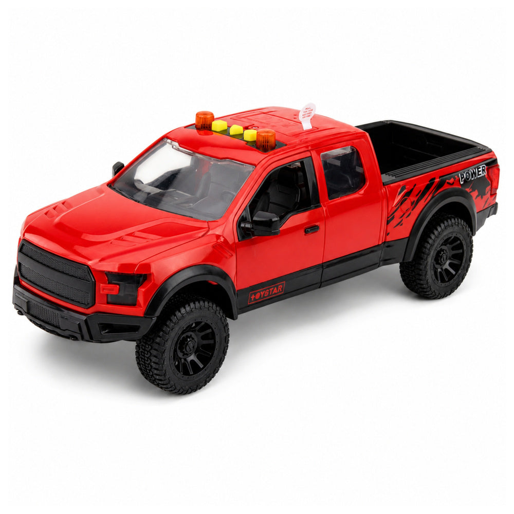 Pickup Truck Opening Doors Tail Lights Sounds Drive Red 1:12