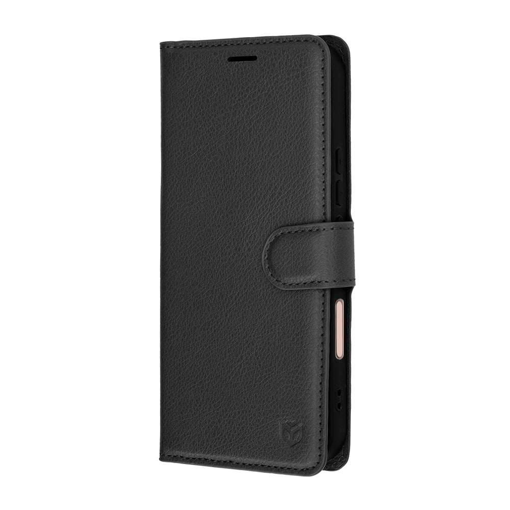 Techsuit Leather Folio preklopna maska za Honor 600 Lite – crna