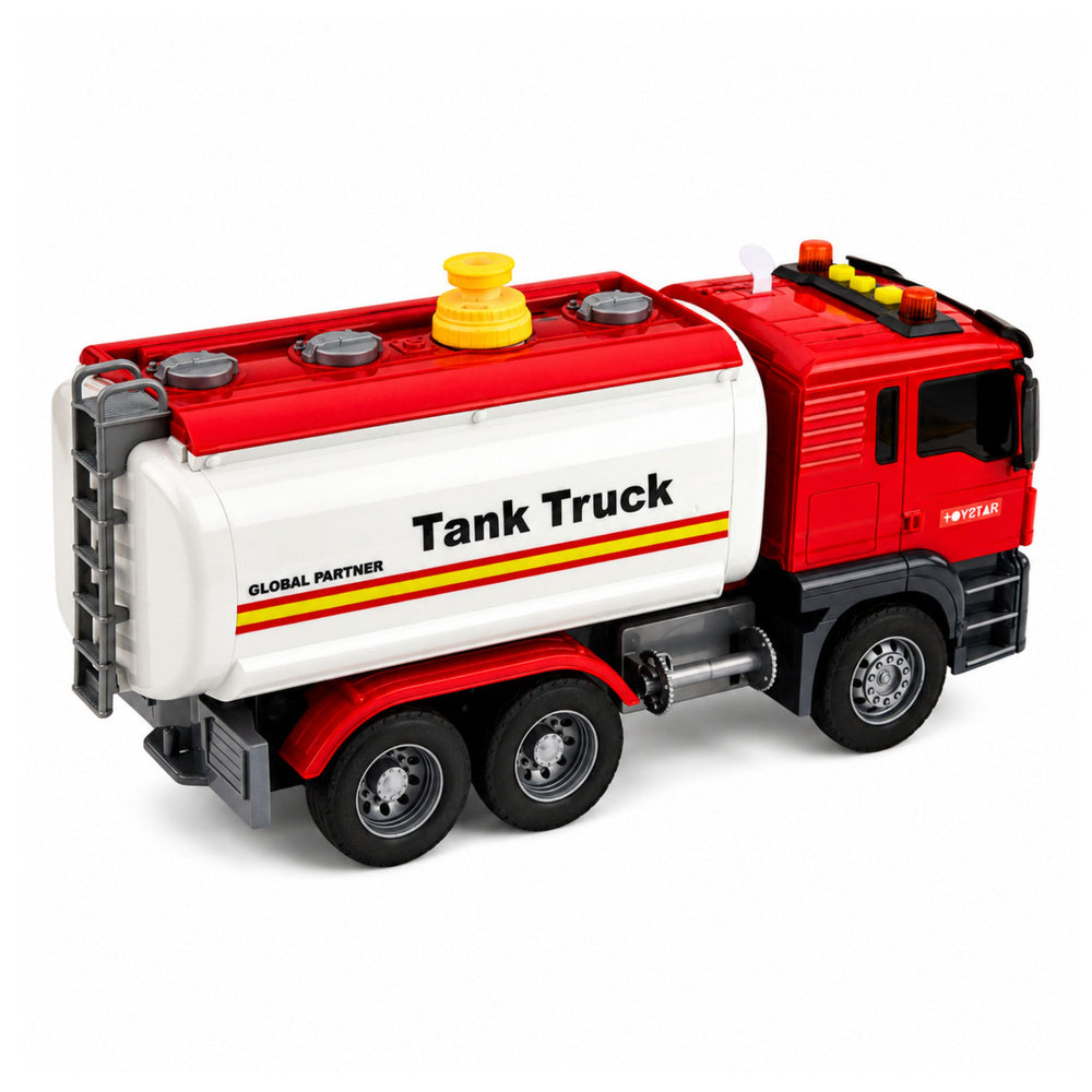 Truck Tanker Water System Hose Water Pouring Lights Sounds Red