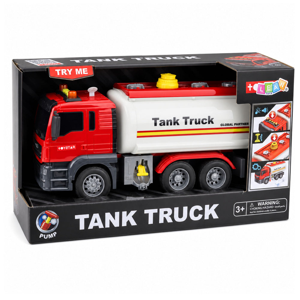 Truck Tanker Water System Hose Water Pouring Lights Sounds Red