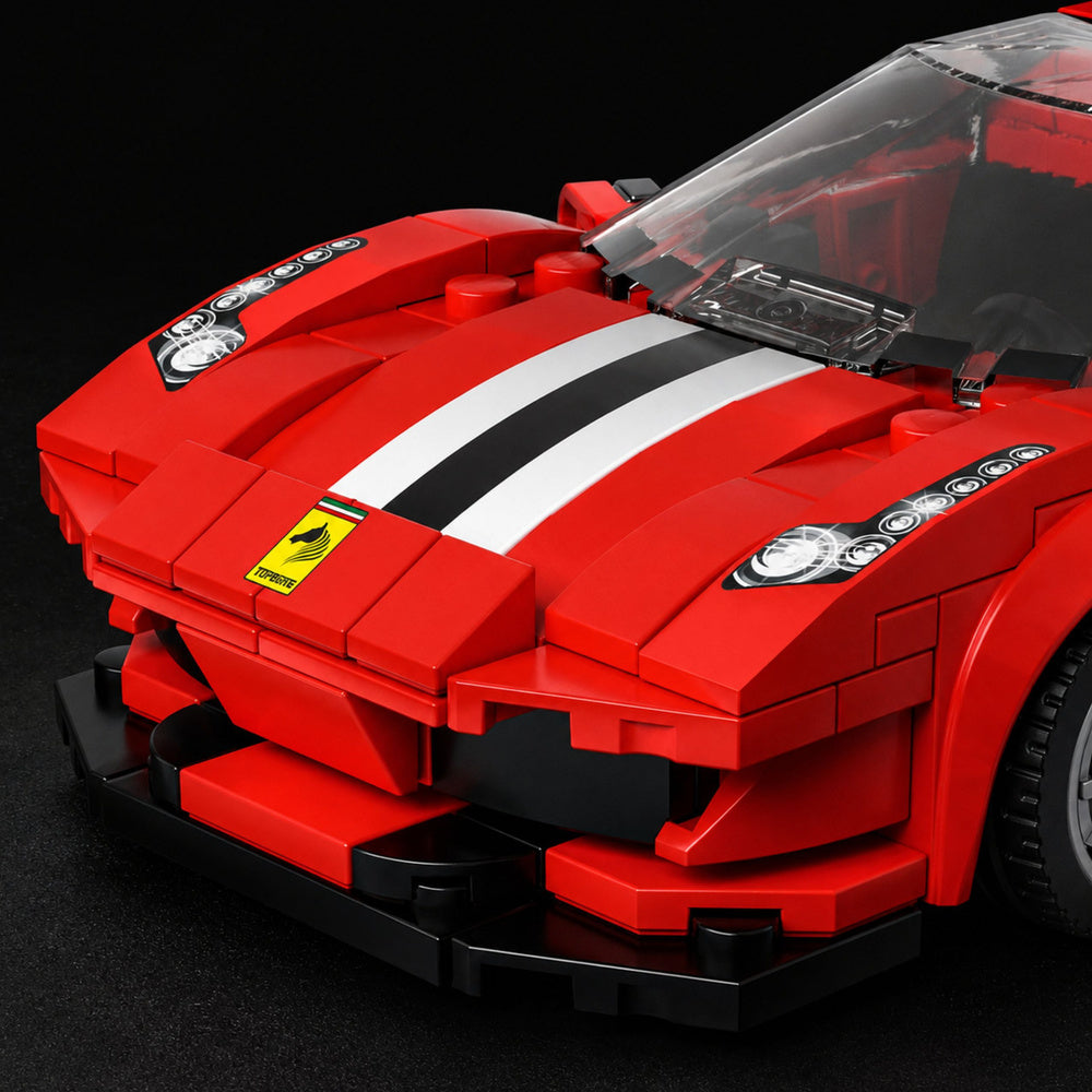Construction Bricks Sports Car Racing Display Case Red 364 pcs.