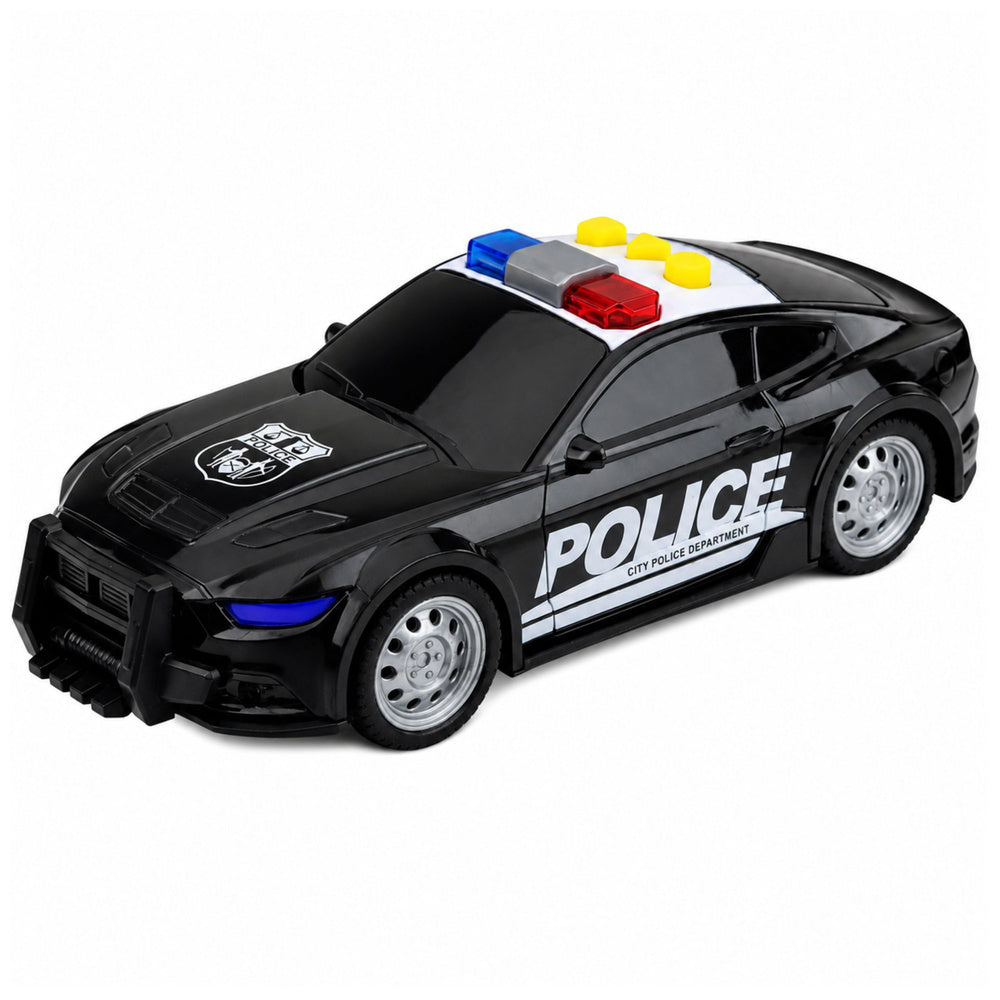 Car Police Car Lights Sounds Black 1:32