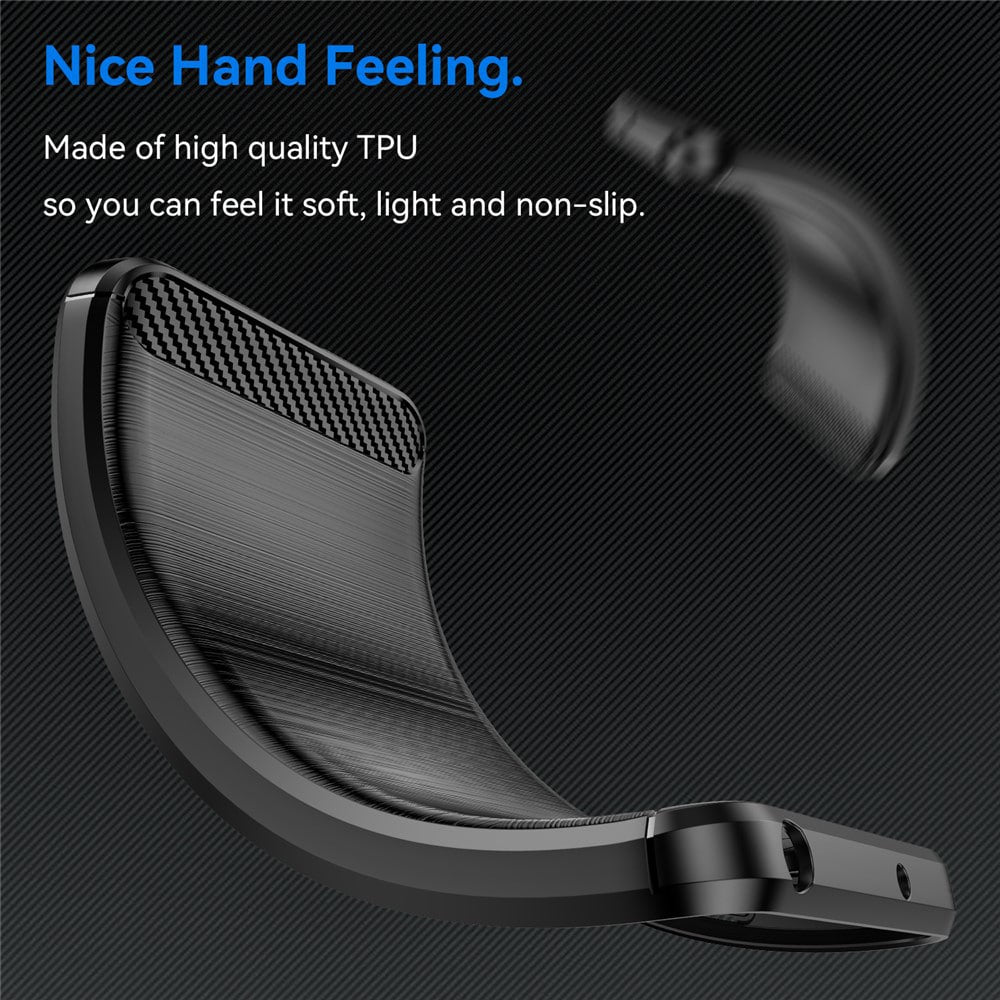 Techsuit Carbon Silicone maska za Xiaomi Redmi Note 15 Pro 4G - crna