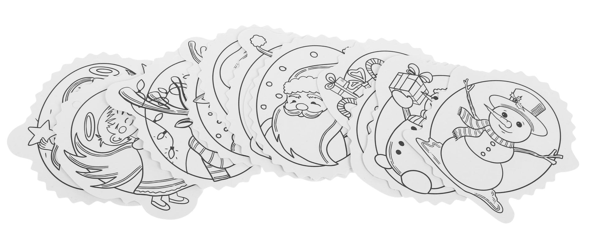 Christmas tree hangers coloring page