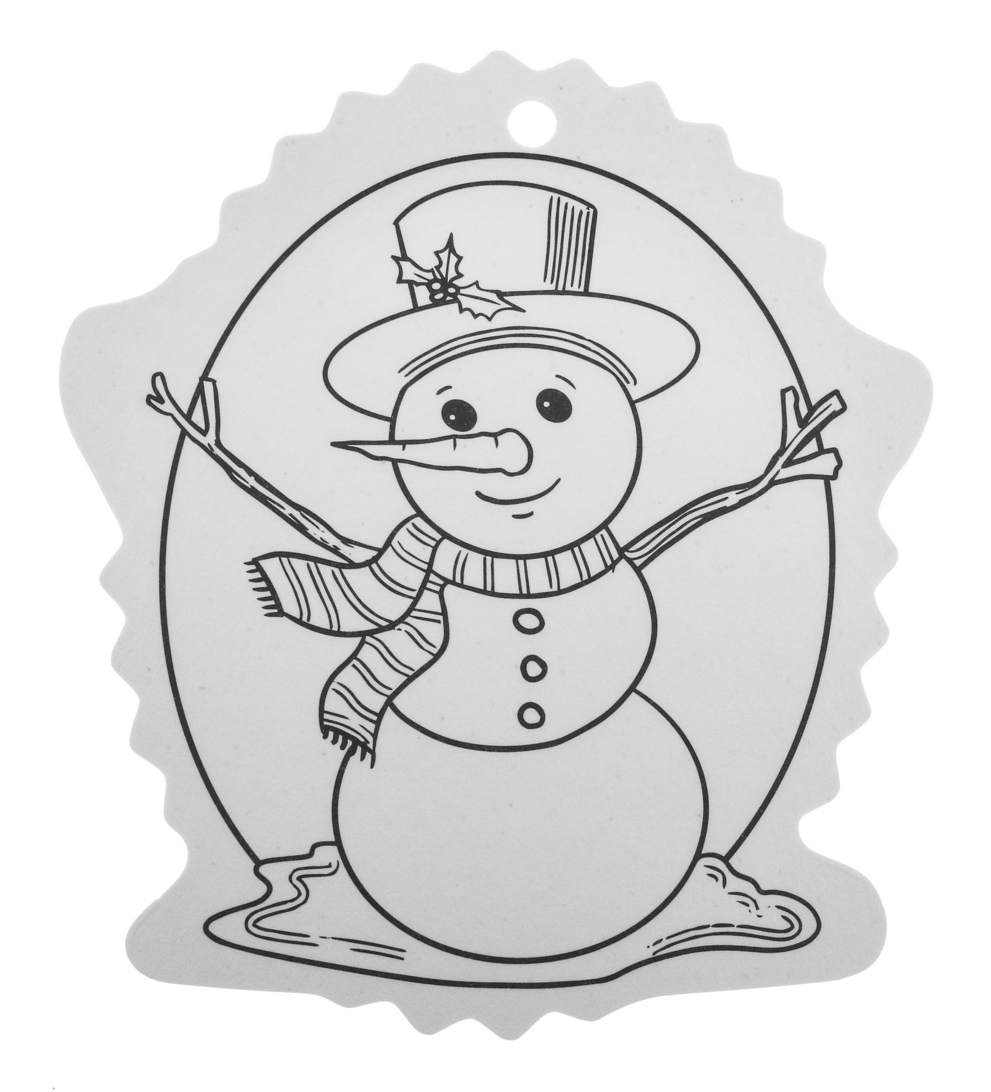 Christmas tree hangers coloring page