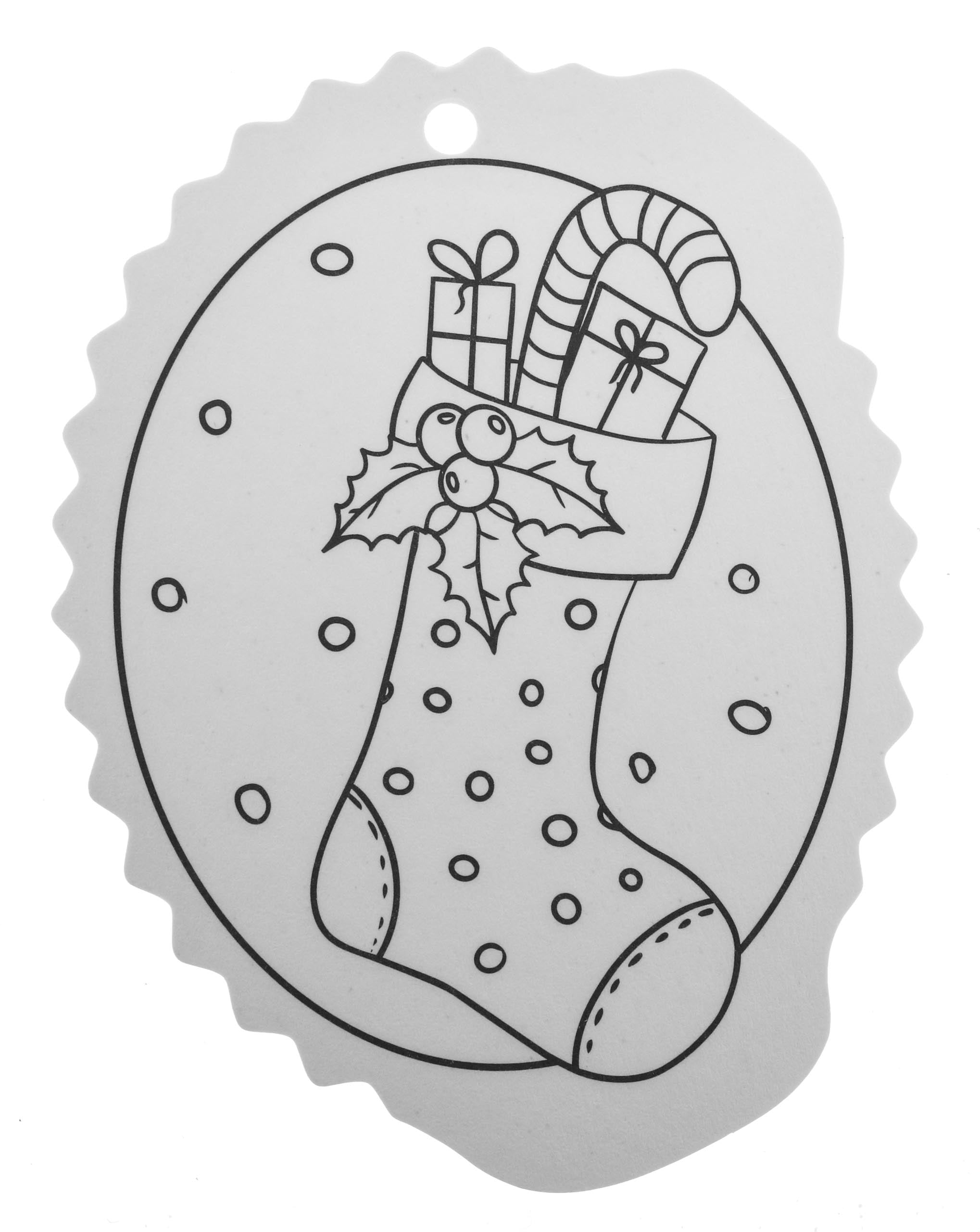Christmas tree hangers coloring page