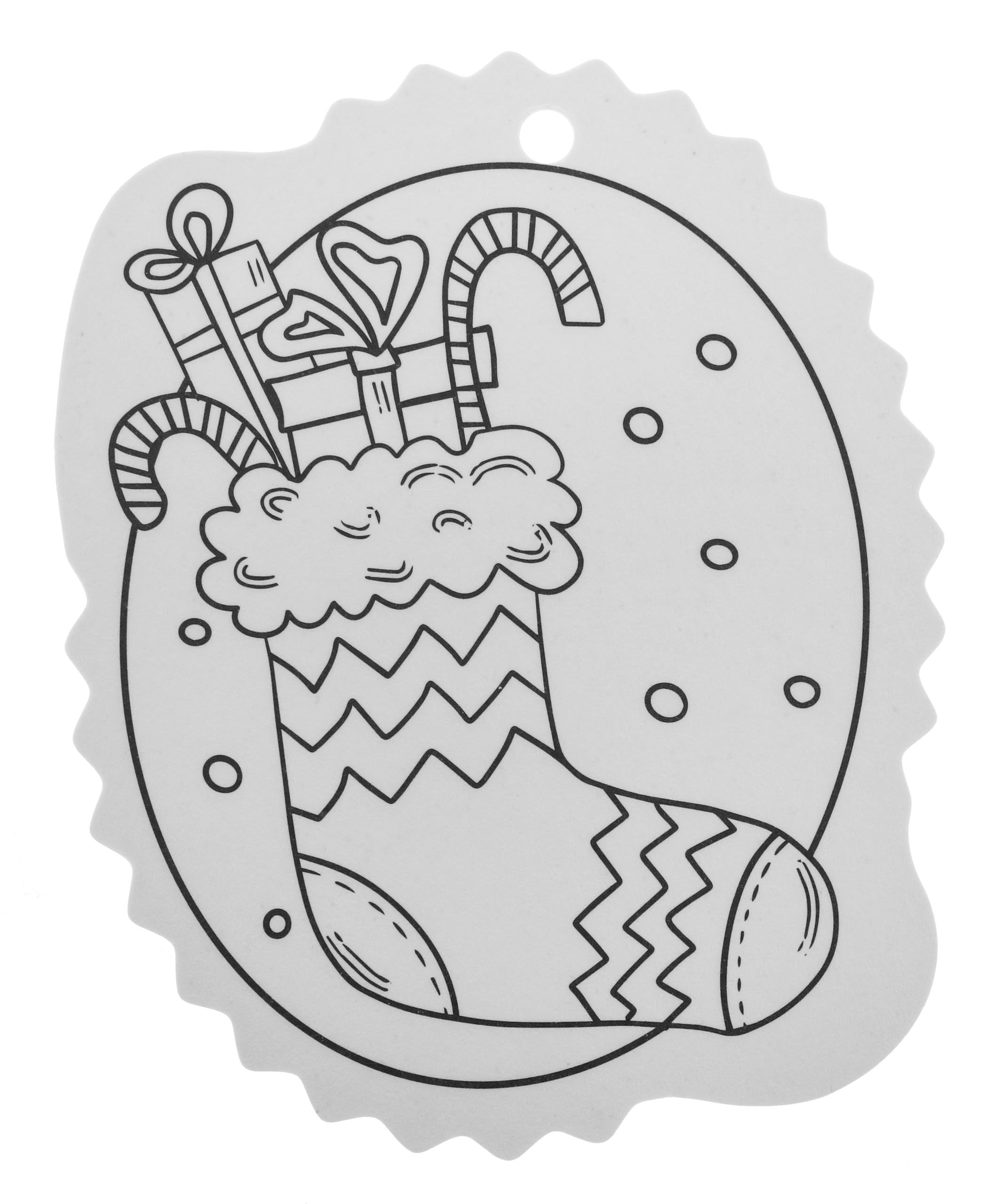 Christmas tree hangers coloring page