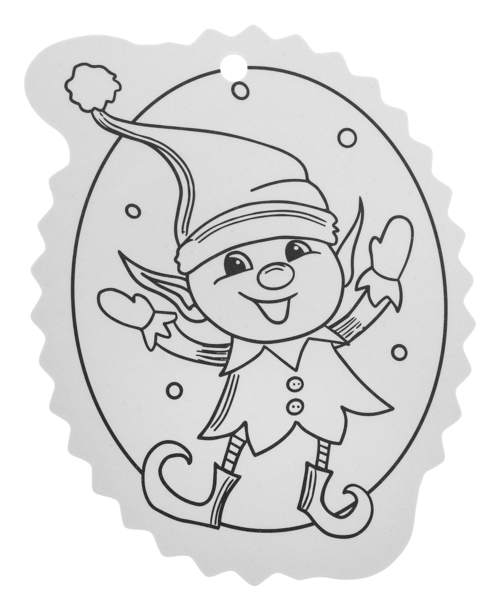 Christmas tree hangers coloring page