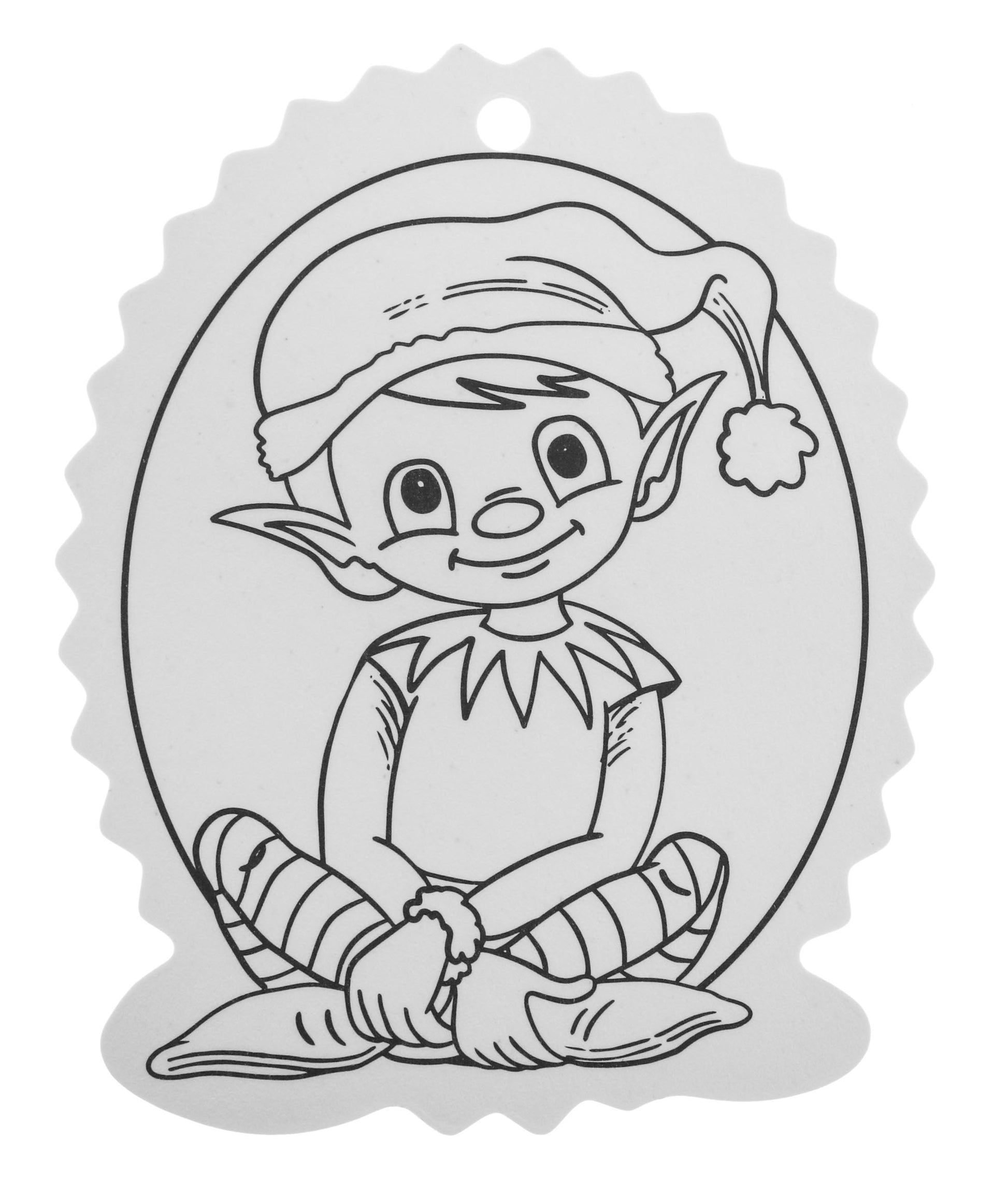 Christmas tree hangers coloring page
