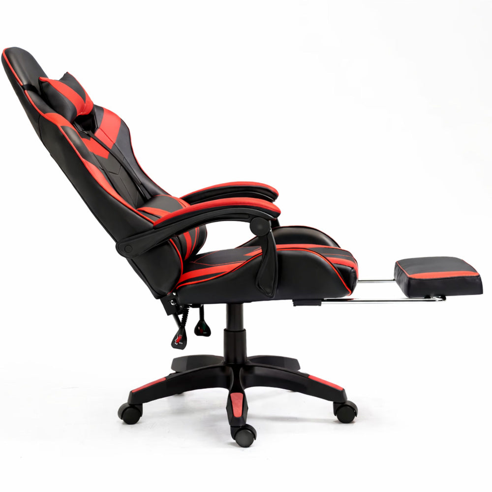Gaming stolica sa osloncem za noge LE TOY - crvena