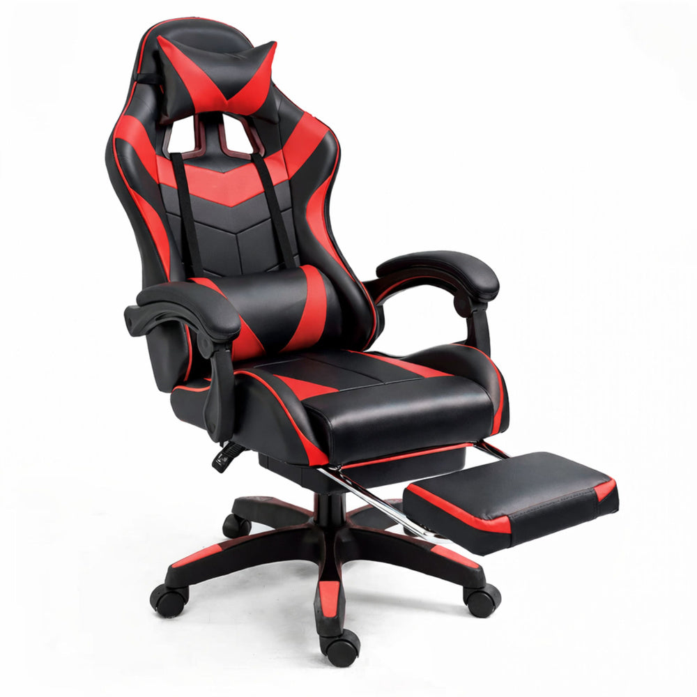 Gaming stolica sa osloncem za noge LE TOY - crvena