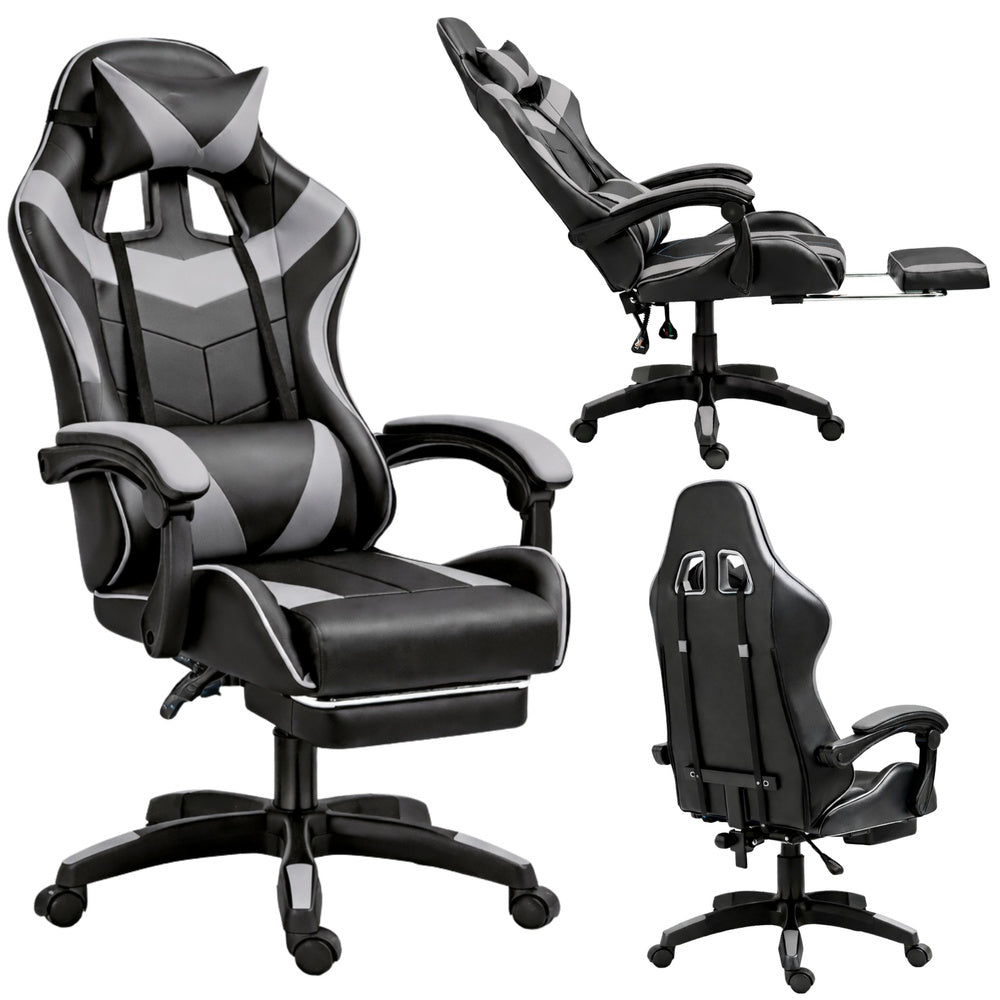Gaming stolica sa osloncem za noge LE TOY - siva