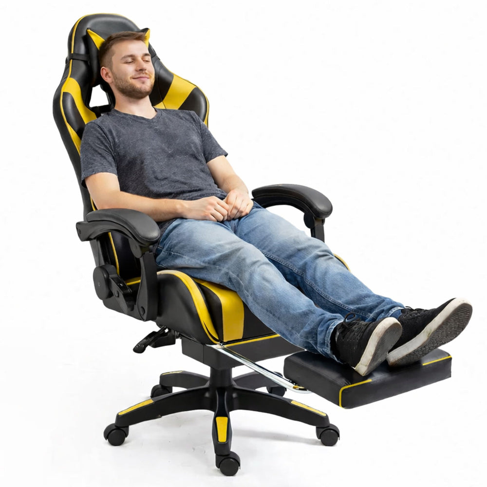Gaming stolica sa osloncem za noge LE TOY - žuta