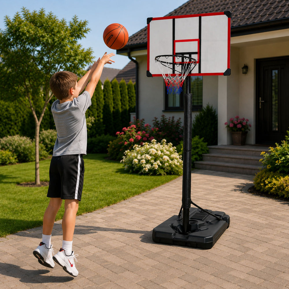 Basketball Basket Mobile Adjustable Stand 200-305cm